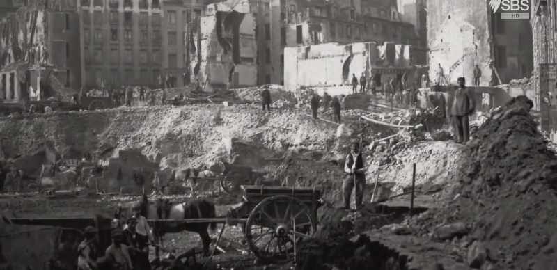 Massive work was undertaken to demolish entire districts