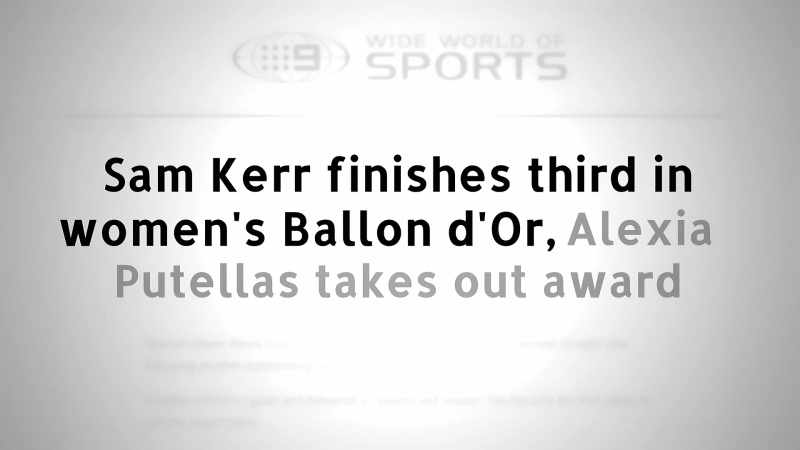 Matildas captain Sam Kerr has finished third