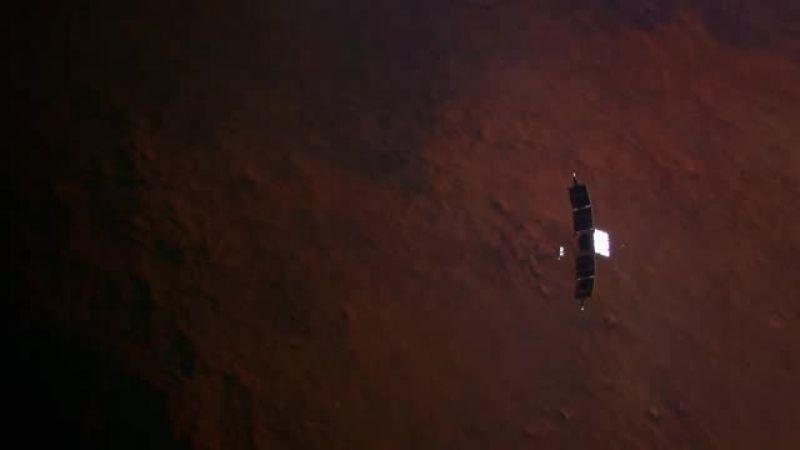 MAVEN flies in an elliptical orbit around the planet