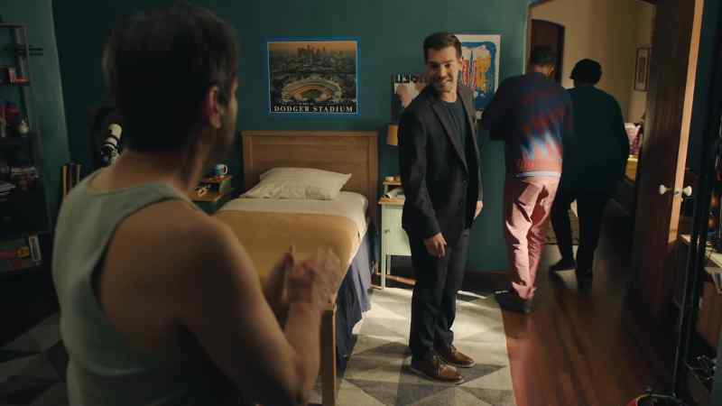Maybe put on some pants if he has time. - Why don't we go this way?