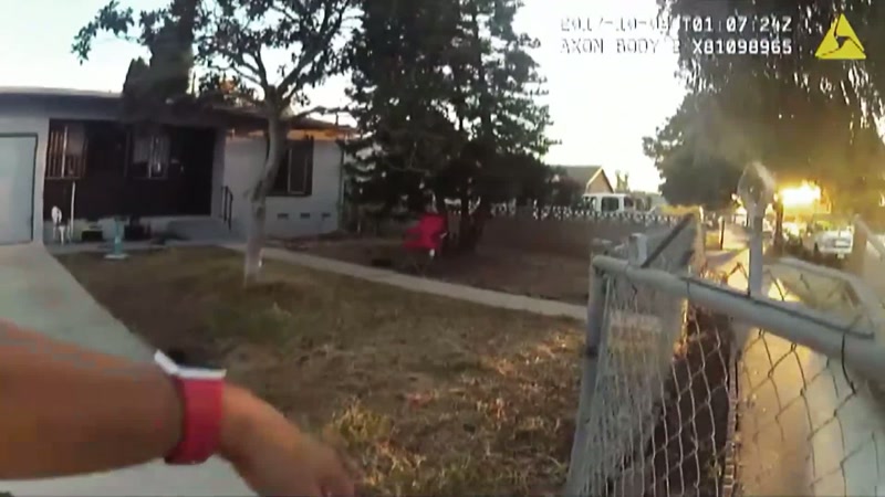 Me and my partner walked up to the house