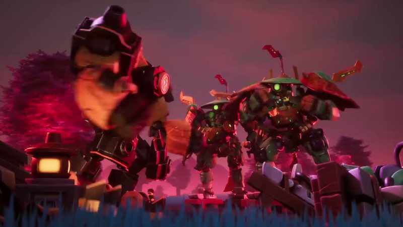 [mechs clanging]