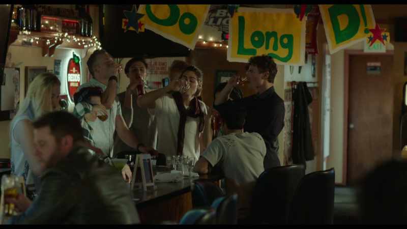 [mellow party music playing]