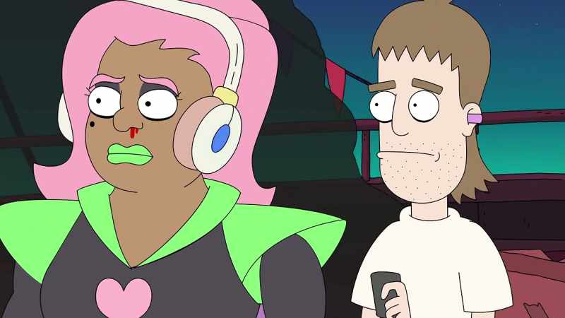 [melodic, harmonious music playing]