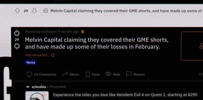 Melvin bought back their stock or something