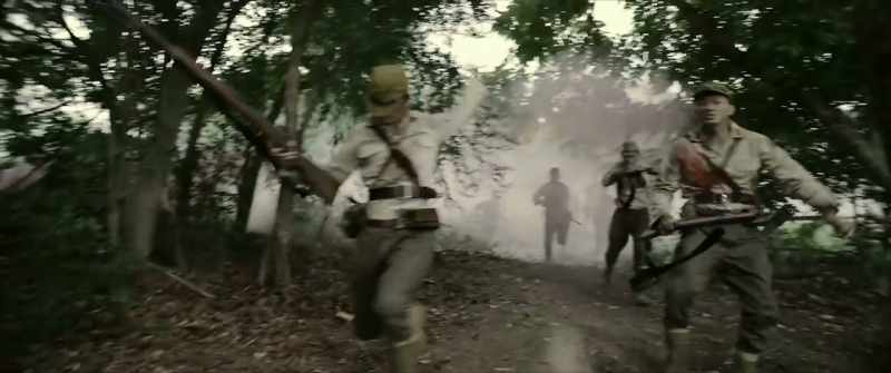 [men continue yelling] -[guns continue banging]