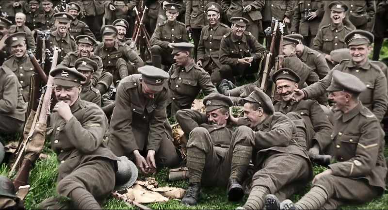 MEN LAUGH AND SHOUT