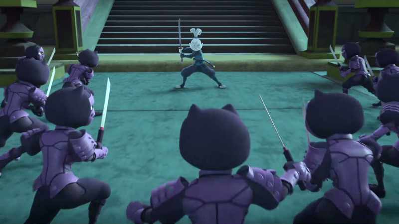 [menacing music playing]