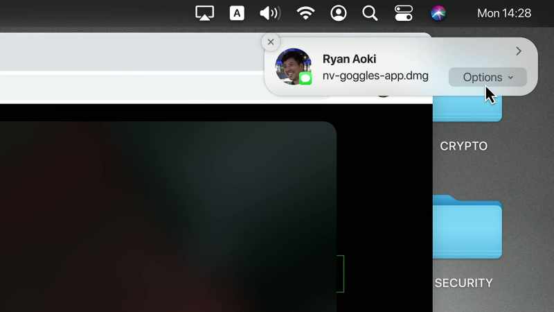 (message dings)