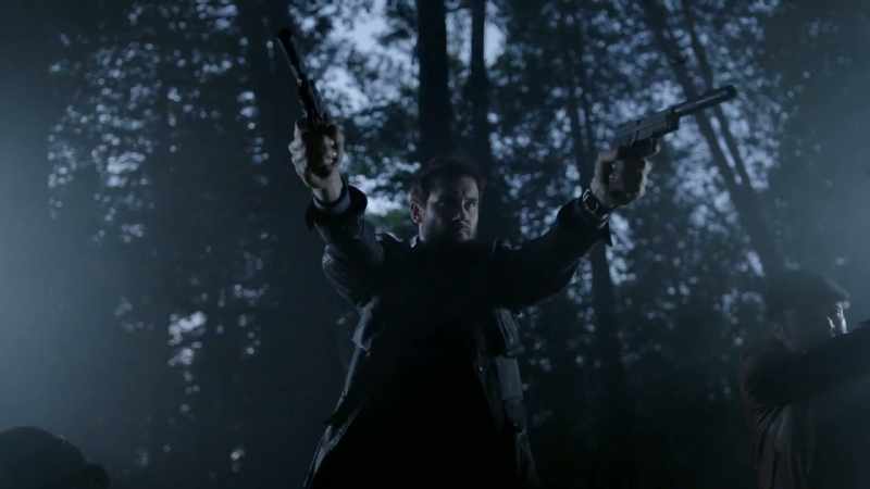 [metallic clang, man screams]