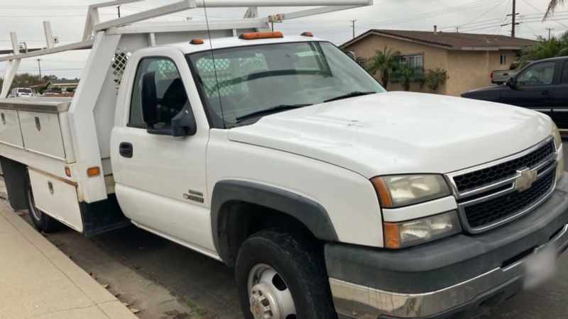 Michael had a white pickup truck