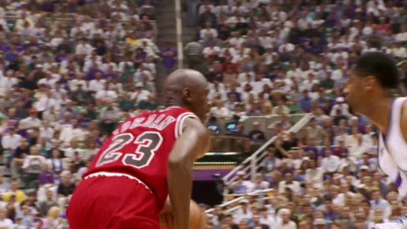 Michael Jordan is back, putting the move on Chris Morris