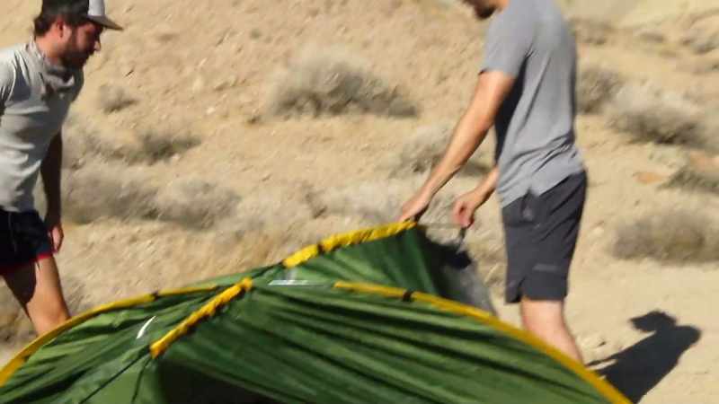 (Michelle humming) (tent ruffling)