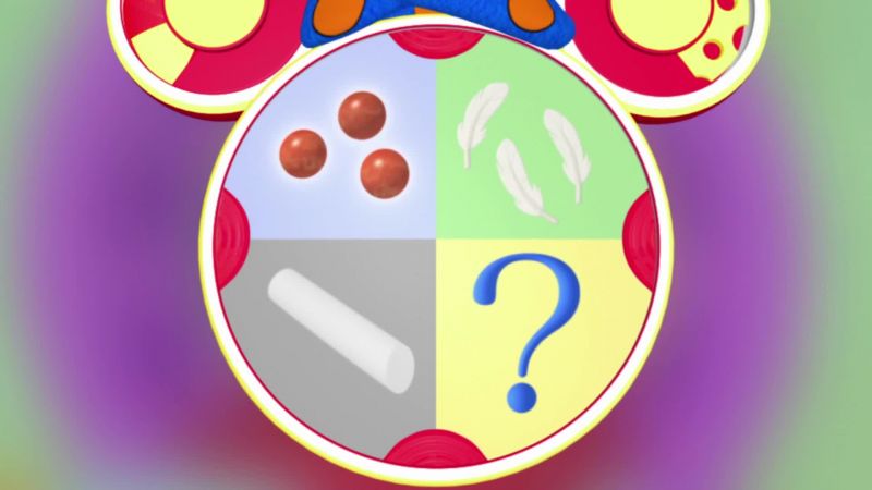 MICKEY: Hmm. Will the marbles help fluff up Donald's pillow?