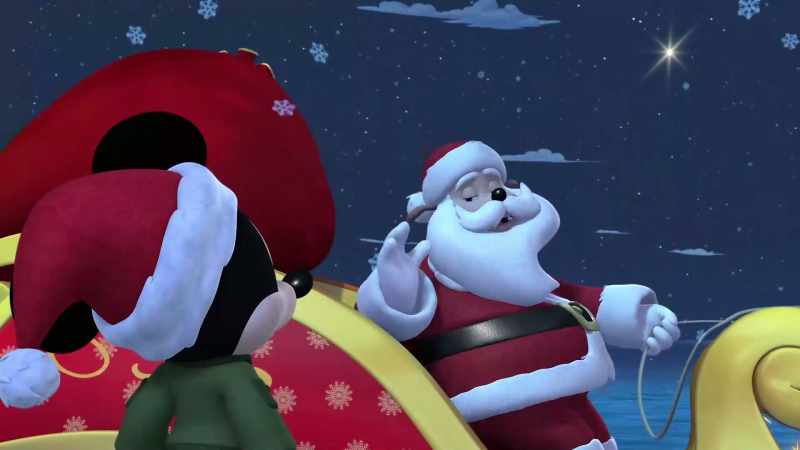 Mickey! - Santa! It's you!