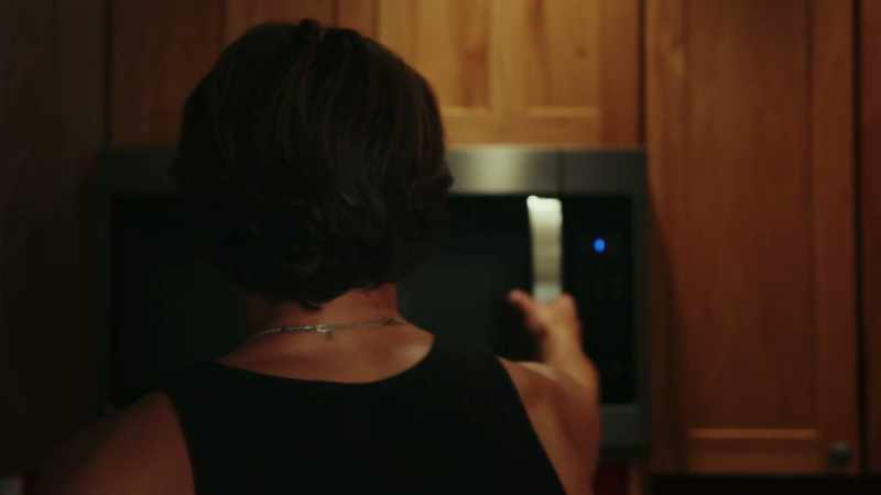 (microwave beeping) -(popcorn popping)