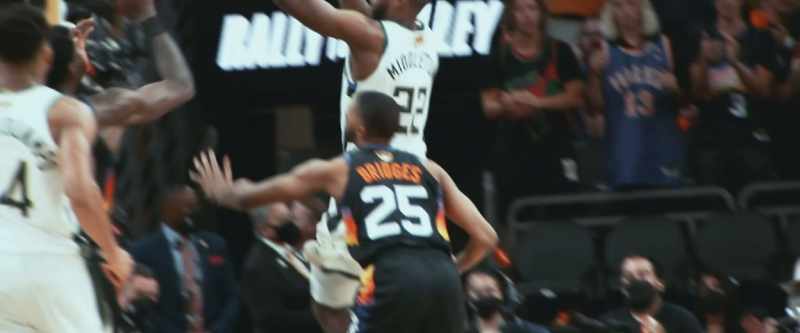 Middleton, the drive. Blocked by Ayton