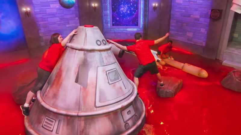 Mike, making his way off the capsule