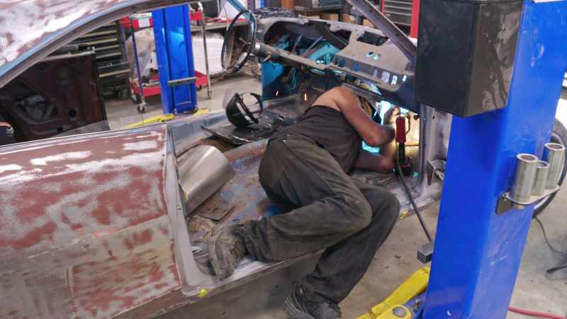 Mike's still struggling with the bodywork