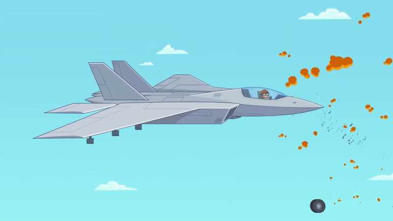 (Missile whooshes, explosion)