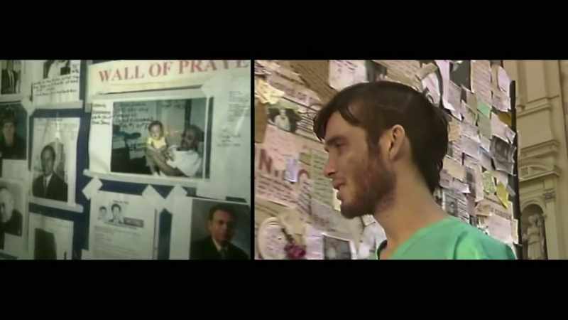 Missing persons flyers pasted to bulletin boards