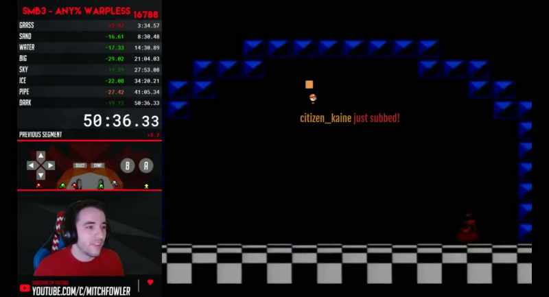 Mitch's world record is 50 minutes and 36 seconds