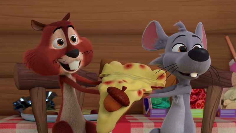 Mm! Pizza and acorns are so different