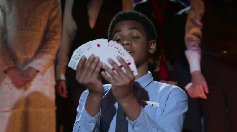 Mom, can you just touch a card for me?