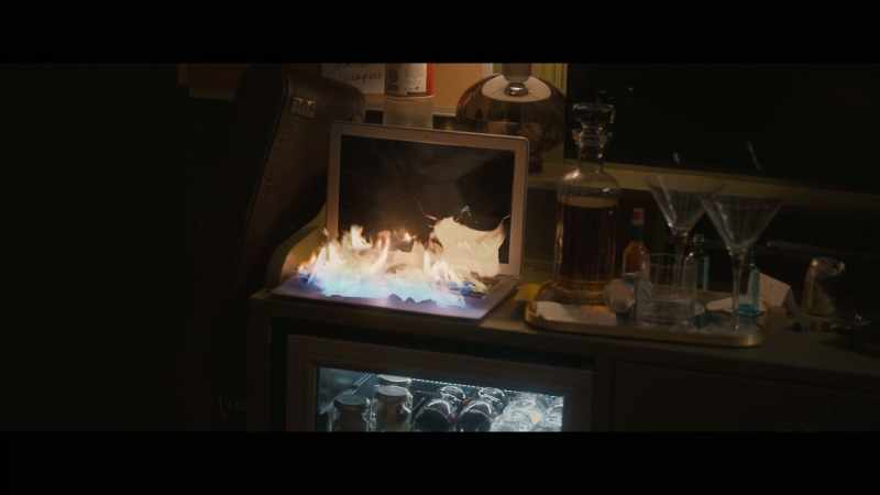 Mommy lit it on fire because Daddy's script is in the computer!