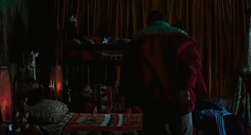 Mom's sleeping there