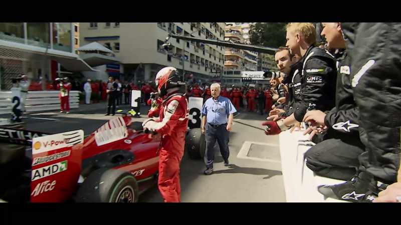 Monaco, you drive to the start and finish line