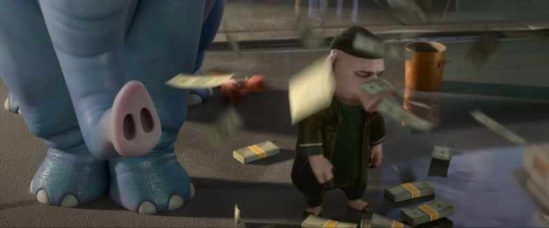 [money fluttering]
