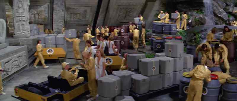 Moonraker Six, astro-technicians prepare to embark