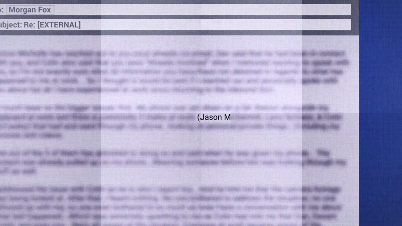 Morgan's email proves that his suspicions were correct