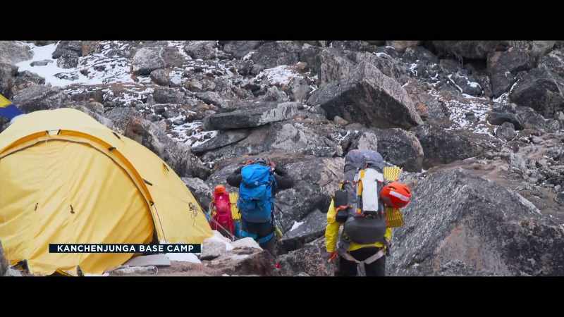 Most people climb this mountain in stages