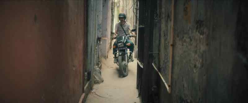 [motorbike revving]