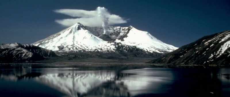Mount St. Helens in 1980 when it erupted, well
