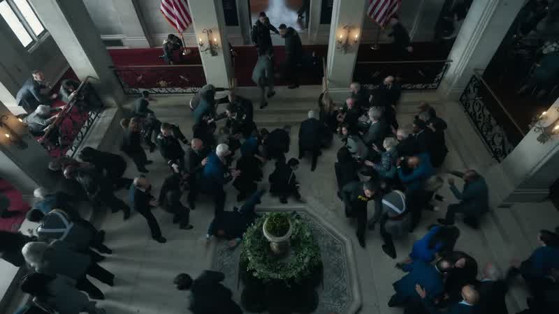 Move! Get down. Get down! Everybody down! We got shots fired from the main staircase. Get everybody