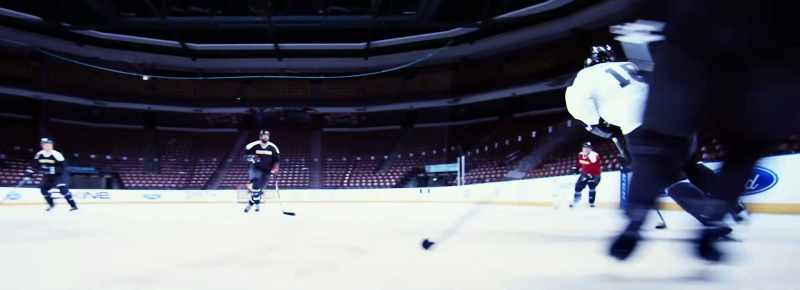 Move it. Give it to 'em! Move the puck! Use 'em!