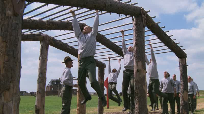 Quickly move it outThere ain't one swinging dick private in this platoon's gonna graduateUntil they can get this obstacle down to less than 10 fucking seconds