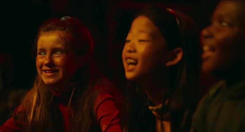 [Mr. Crocket, children laughing]