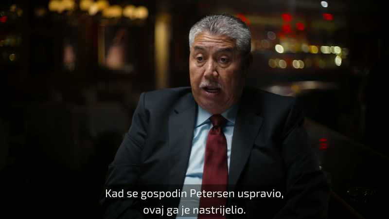 Mr. Petersen started to sit up, the suspect shot him