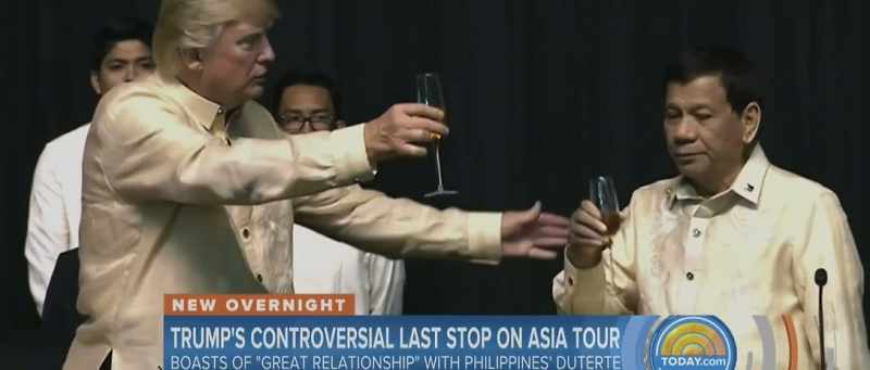 Mr. Trump winding down his Asian tour