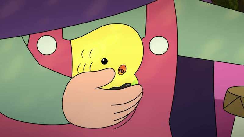 [munching] It's three on one