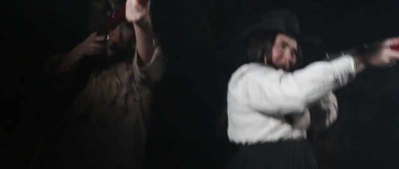 (muskets firing)