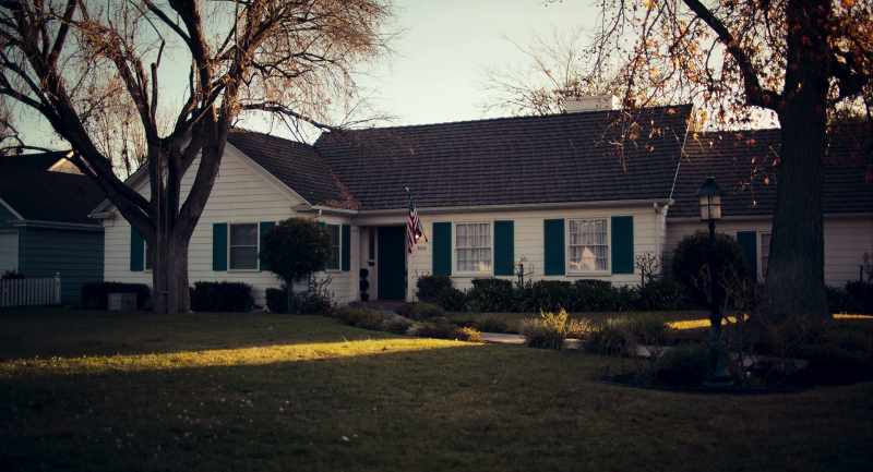 My husband works nine to five, so I'm home