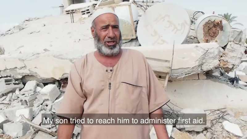 My son Saleh tried to help him