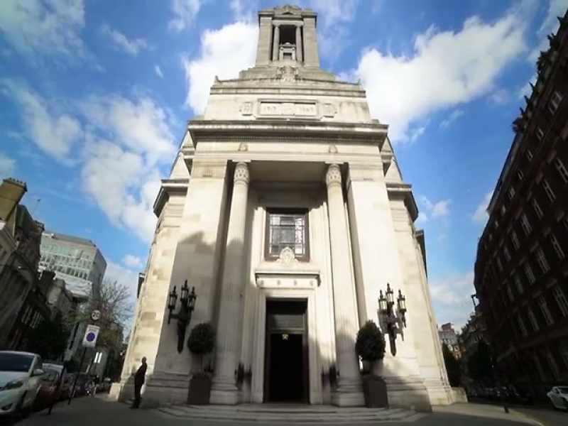 [narrator] At Freemasons' Hall in Central London