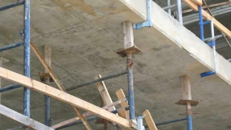 [narrator] But here, shoring poles were removed