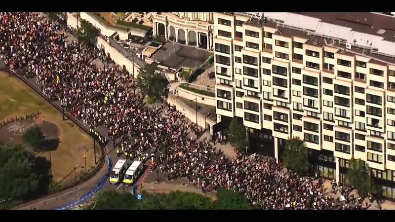 [narrator] By now, the protests have gone international